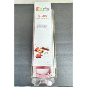 NEW Sizzix Sizzlits Plastic Storage Case #38-9612 Red & Clear Holds 35 Dies